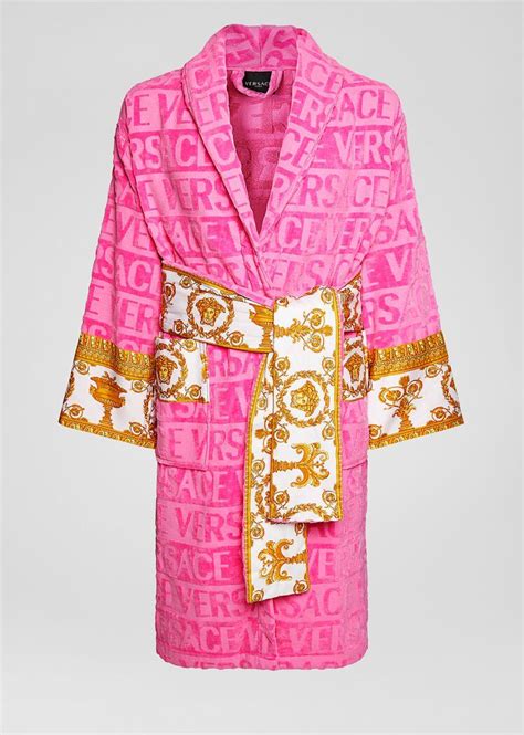 pink robe versace|Versace dressing gown pink.